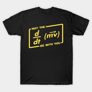 May the force (F=ma) be with you. Physics Maths T-Shirt